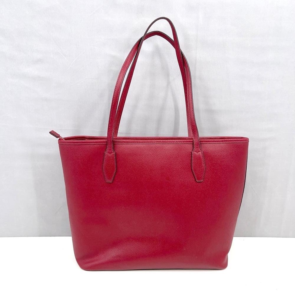Kate Spade NY Lori Large Red Pebbled Leather Zip Tote Shoulder Bag D411 - Picture 6 of 10